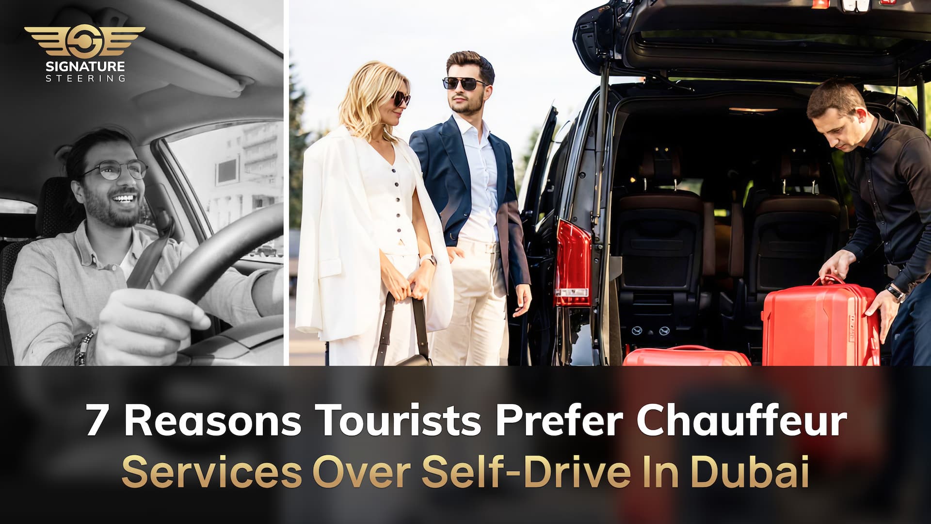 Tourist comparing chauffeur and self-drive car options in Dubai